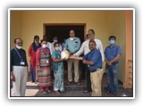 Hon'ble VC UASD Dr. M.B.Chetti, visited KVK and distributed ration kits to the labours